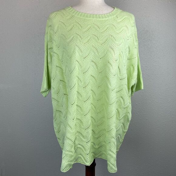 NWT Metaphor Green Loose Knit Oversized Sweater Size L - Picture 1 of 7